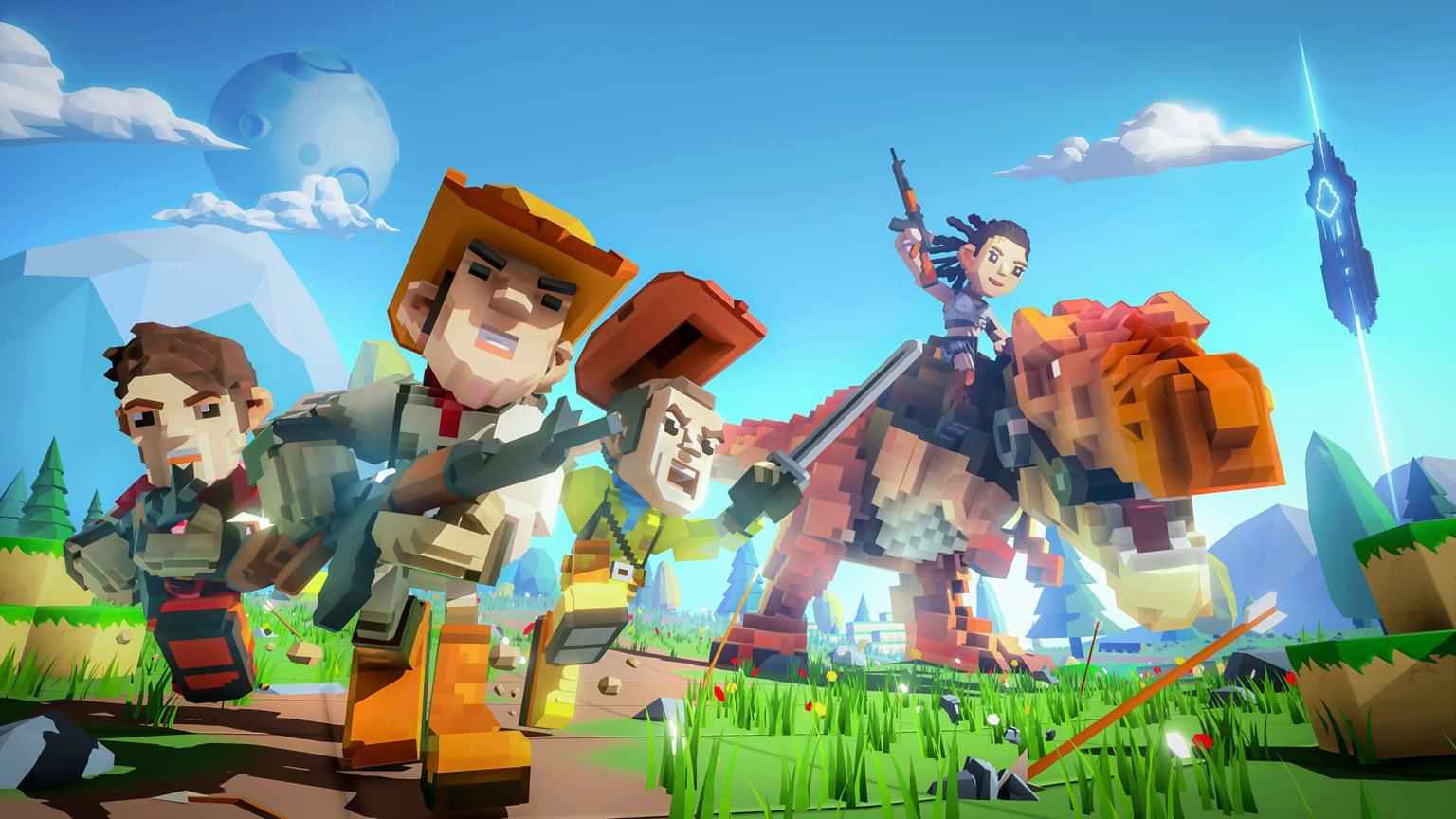 Minecraft Meets Ark In Stunning New Ps4 Sandbox Game Pixark Playstation Universe