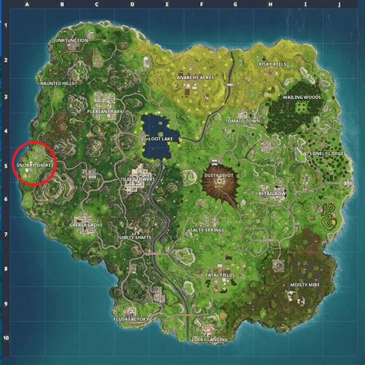 snobby shores map