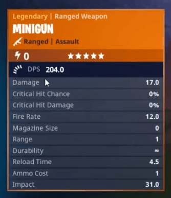 Fortnite Mini-Gun Stats Pack A Punch With Epic Damage ... - 334 x 385 png 30kB