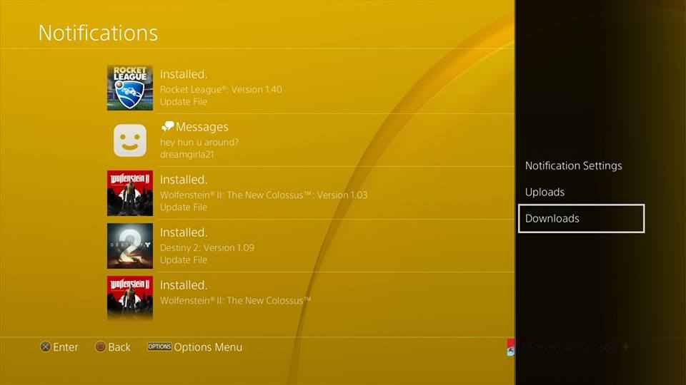 psn notifications