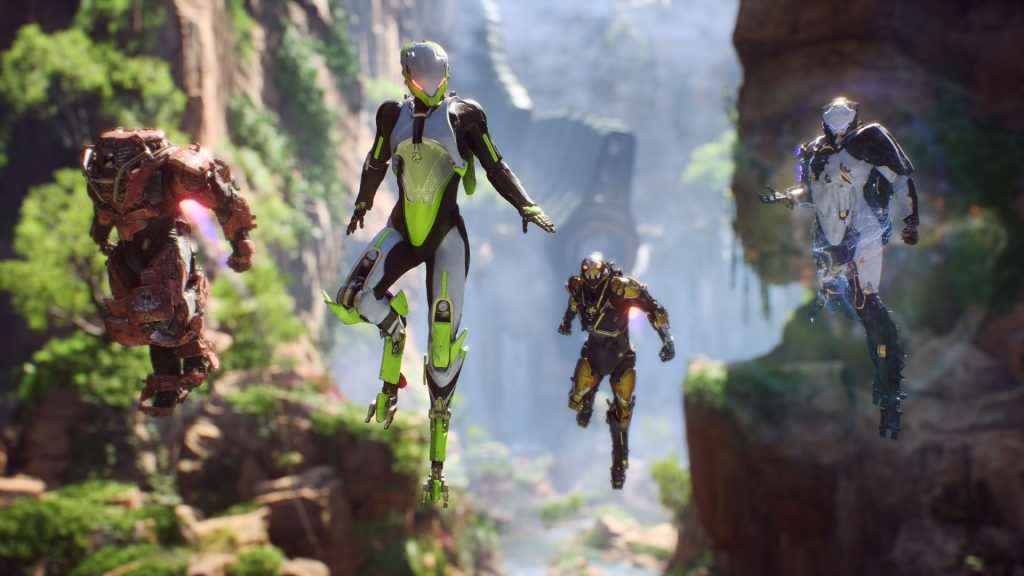 Anthem at E3 2018- the game's four classes of Javelin