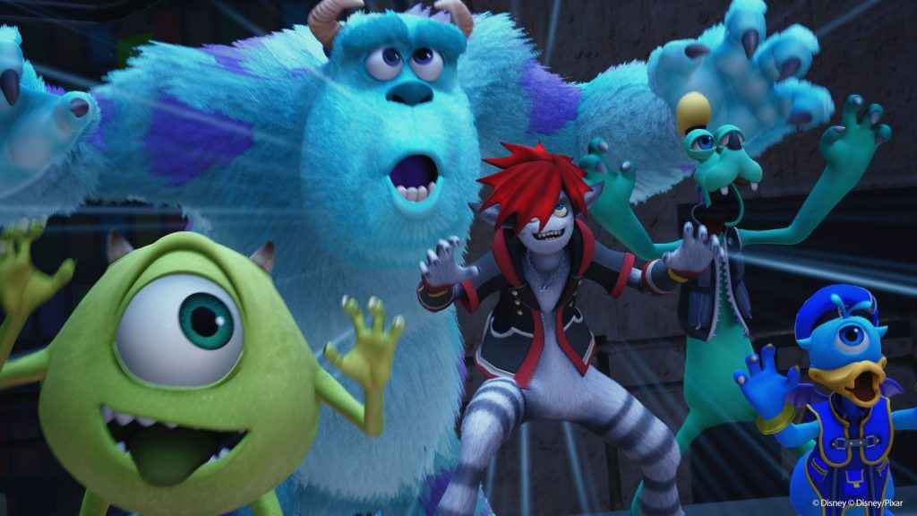 Sora sporting his 'monster' form in Kingdom Hearts 3