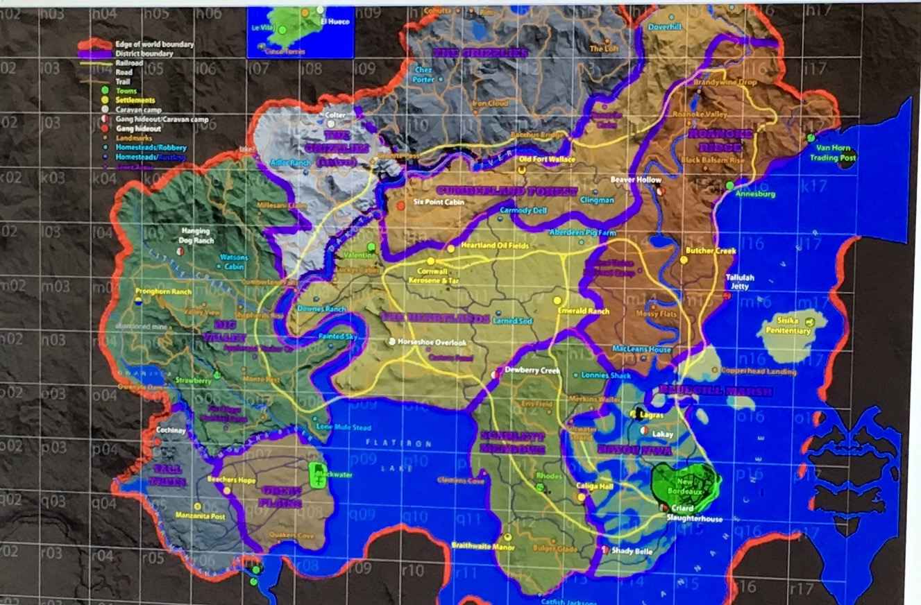 map from red dead redemption 2