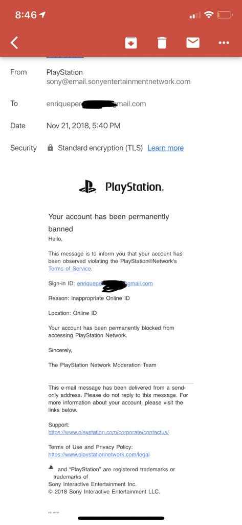 psn id banned
