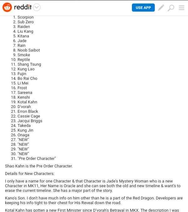 Mortal Kombat 11 Roster Leak Playstation Universe