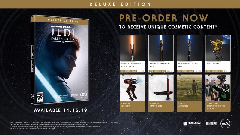 Star Wars Jedi: Fallen Order Pre-Order Bonuses Detailed