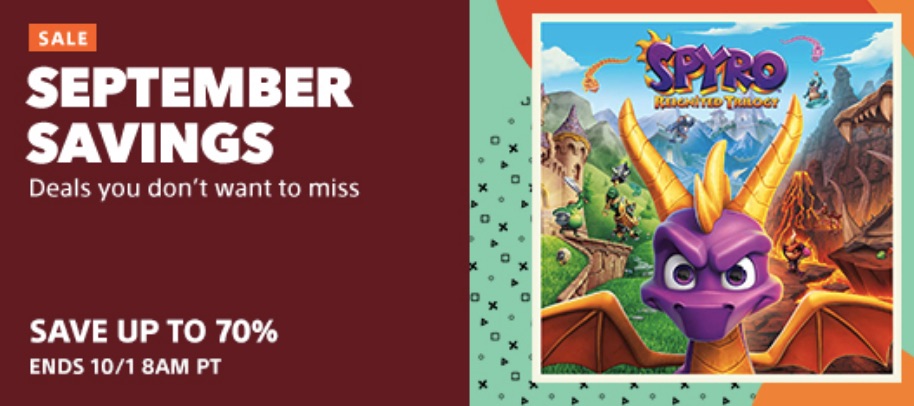 September Savings Sale PS4 Game Discounts