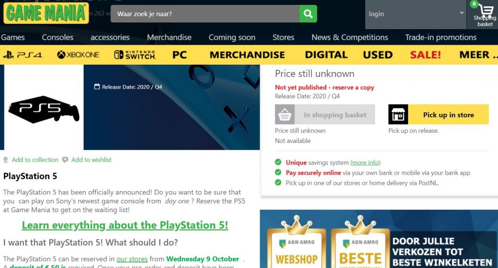 PS5 Preorders