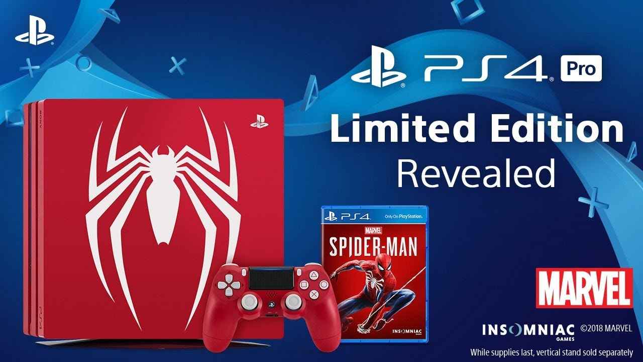 PlayStation 4 Pro Console - Limited Edition Amazing Red Marvel's Spider Man  Bundle - 1TB [PlayStation 4 System] 