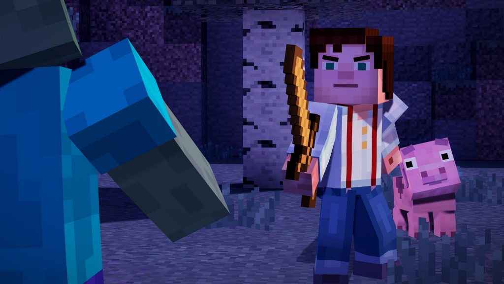 Minecraft: Story Mode Xbox One X Original vs Netflix Comparison 