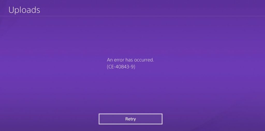 How PS4 Error code CE-40843-9 - PlayStation Universe