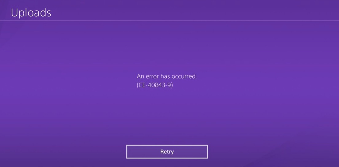 How To Solve PS4 Error code CE-40843-9 - PlayStation Universe