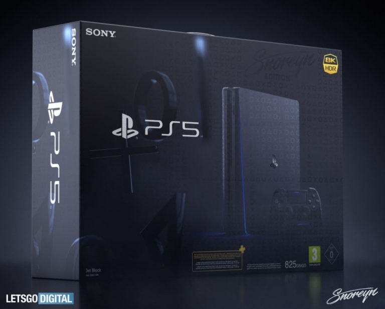 PS5 Box Art Render Looks Sleek, Displays 8K & HDR Support PlayStation