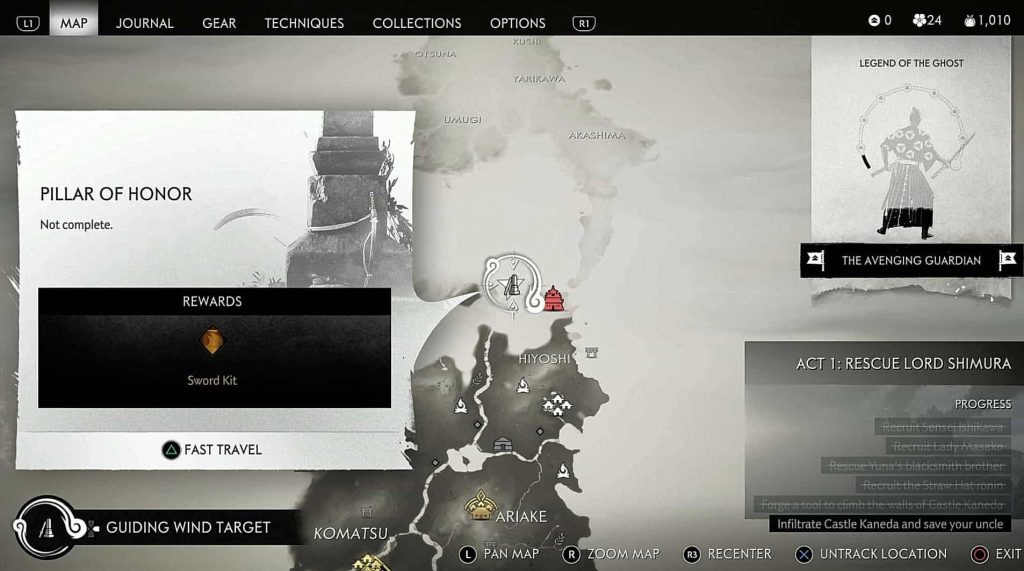 Ghost Of Tsushima Pillars Of Honor Locations PlayStation Universe