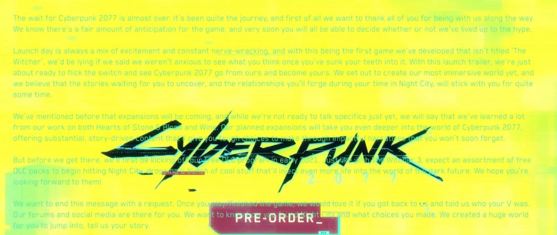 cyberpunk-2077-launch-trailer-contains-hidden-message-detailing-free-dlc-plans-from-early-2021-onwards