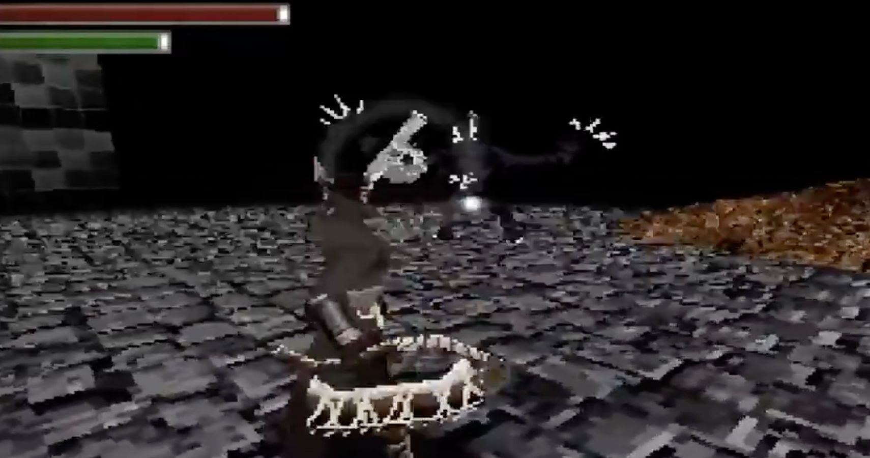 I'd play this Bloodborne PSone demake