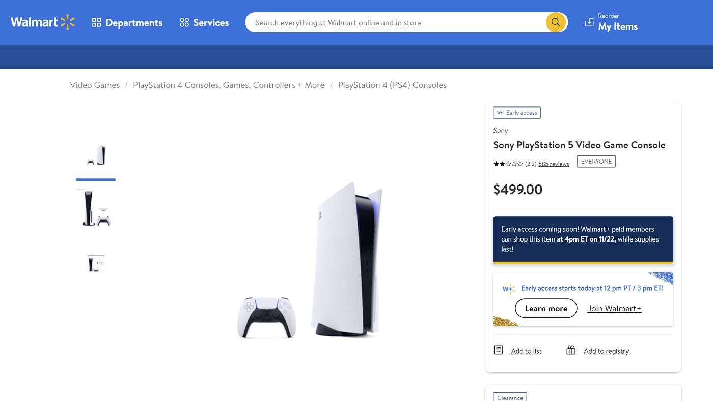 Walmart Restocks PS5, XBox Series X at 3pm ET Today