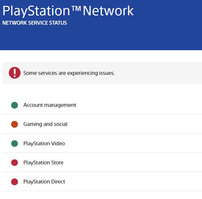 PlayStation Network Experiencing Issues, PlayStation Store