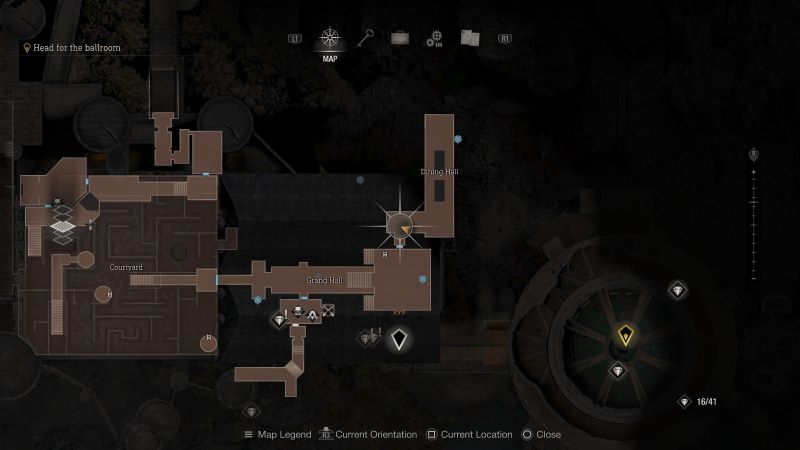 Chapter 9 guide (Grand Hall, Courtyard) in Resident Evil 4 remake