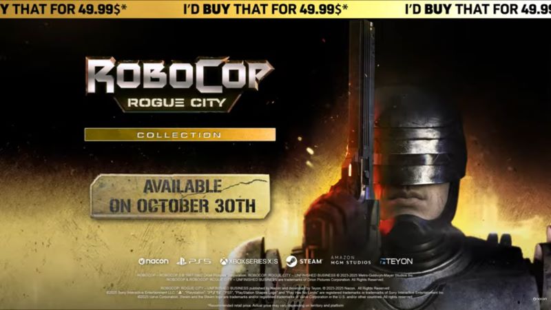 RoboCop: Rogue City Collection Announced For October 2025 Release