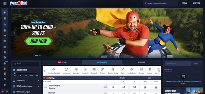 Vegas Hero Casino for Canadian players