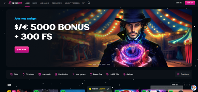 SpinsUp Casino available for Canadians