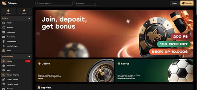 Fairspin Casino for Canadians