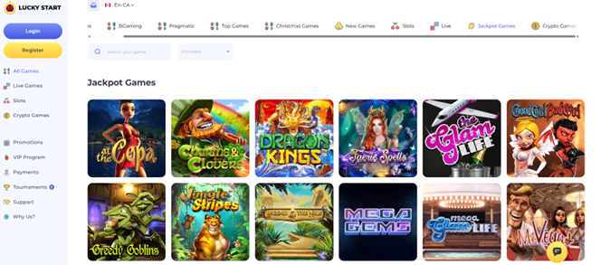 Jackpot Slots at Lucky Start Casino
